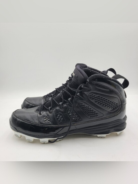 B34 Nike Air Jordan 1X 9 Retro Baseball Cleat Re2pect Black Size 12 Men\'s